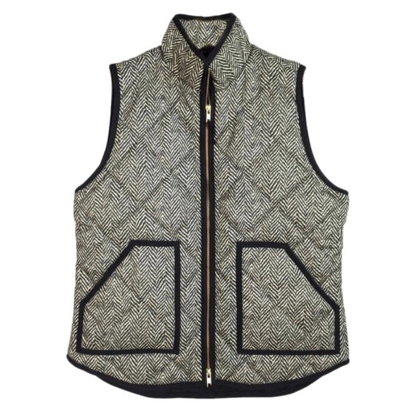 J. Crew Jackets & Blazers - J. Crew Black & White Excursion Herringbone Vest